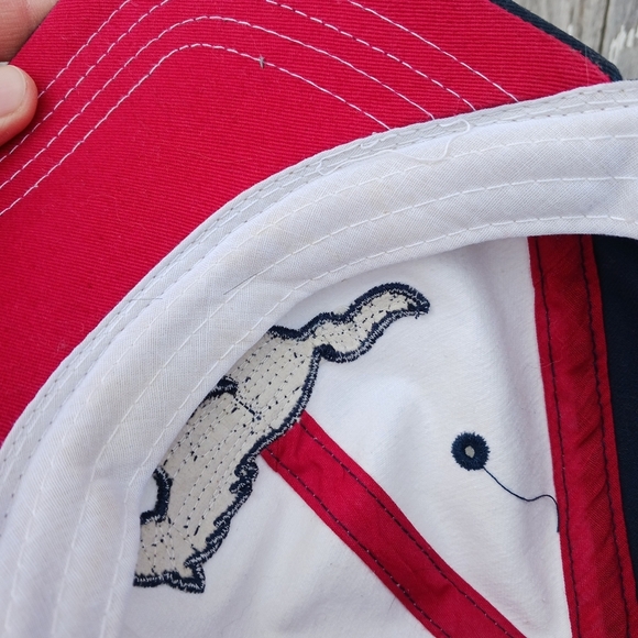 Ford Mustang Red White and Blue Patriotic American Flag Hat Baseball Cap - Picture 8 of 9